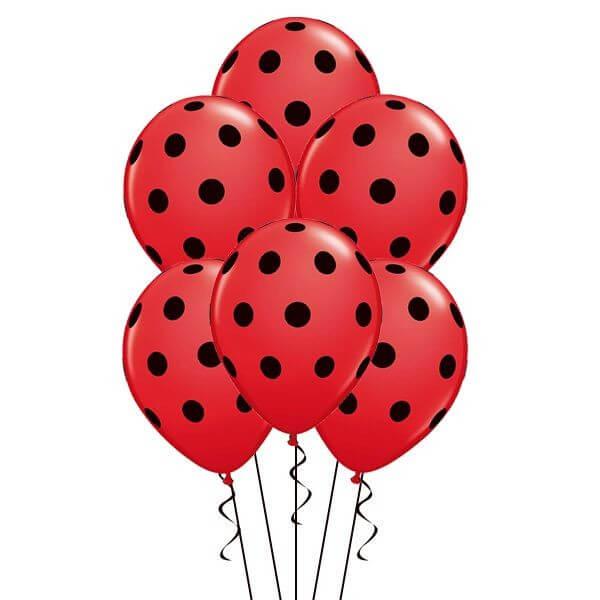Шар красный в черную точку Шар красный в черную точку